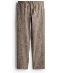 H&M - Regular Fit Linen-blend trousers - Lyst
