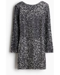 H&M - Robe À Sequins Avec Dos Décolleté - Lyst