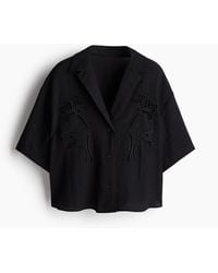 H&M - Overhemdblouse Met Broderie Anglaise - Lyst