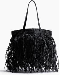 H&M - Strooien Handtas Met Franje - Lyst