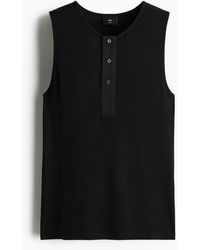 H&M - Geripptes Tanktop in Slim Fit - Lyst