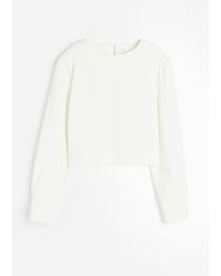 H&M - Bluse mit Schulterpolstern - Lyst