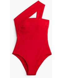 H&M - One-Shoulder-Badeanzug mit wattierten Cups - Lyst