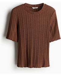 H&M - Ribgebreide Top - Lyst
