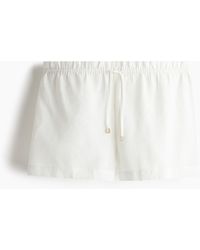 H&M - Short Van Linnenmix Met Drawstring - Lyst