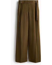 H&M - Wijde Broek Met Ceintuur - Lyst