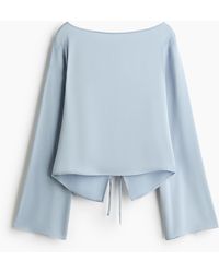H&M - Bluse mit Bindebändern am Rücken - Lyst