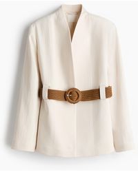 H&M - Reversloze Blazer Met Ceintuur - Lyst