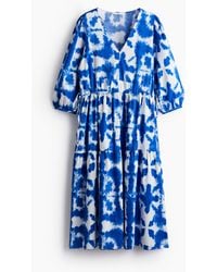 H&M - Kleid mit Kordelzug - Lyst