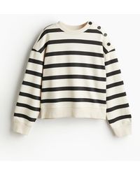 H&M - Sweater Met Knopen - Lyst