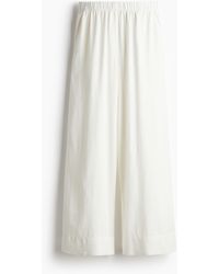 H&M - Weite Hose aus Leinenmix - Lyst