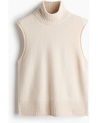 H&M - Pull Sans Manches Avec Col Cheminée - Lyst
