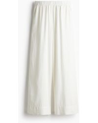 H&M - Weite Hose aus Leinenmix - Lyst