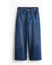 H&M - Wide High Cropped Jeans - Lyst
