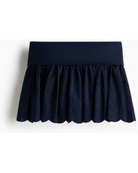 H&M - Miniskort Met Broderie Anglaise - Lyst