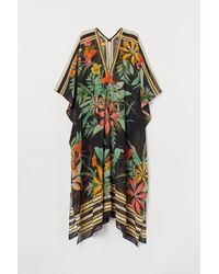 H&M Strandkaftan mit V-Ausschnitt - Schwarz