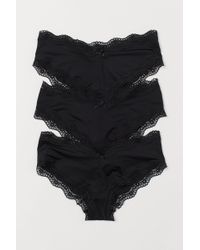 H&M 3-pack Hipster Briefs - Black