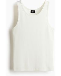 H&M - Geripptes Tanktop in Slim Fit - Lyst
