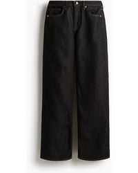 H&M - Feather Soft Wide Regular Jeans - Lyst