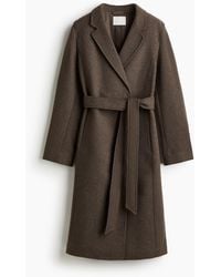 H&M - Mantel mit Bindegürtel - Lyst
