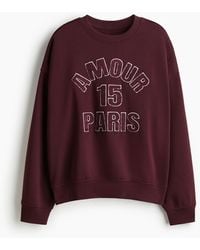 H&M - Sweatshirt mit Motiv - Lyst