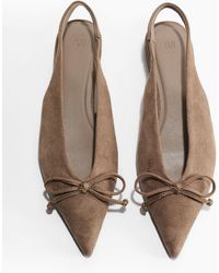 H&M - Slingpumps mit Zierschleife - Lyst