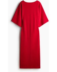 H&M - Gedrapeerde Midi-jurk - Lyst