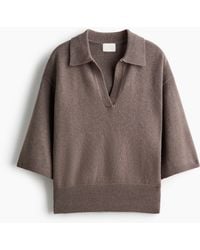 H&M - Fijngebreide Polotop - Lyst