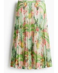 H&M - Jupe midi plissée - Lyst