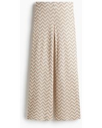H&M - Weite Hose aus Jacquardstrick - Lyst