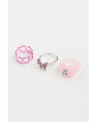 H&M 3er-Pack Ringe - Pink
