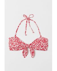 H&M Bandeau-Bikinitop - Rot