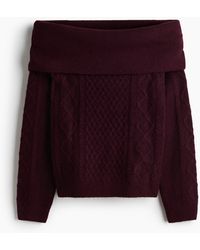 H&M - Schulterfreier Pullover - Lyst