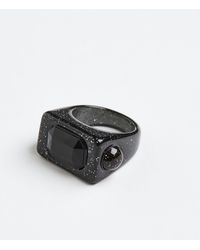 H&M Plastic Signet Ring - Black