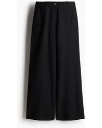H&M - Weite Hose aus Leinenmix - Lyst