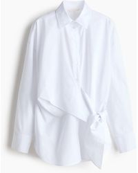 H&M - Bluse mit Bindebändern - Lyst