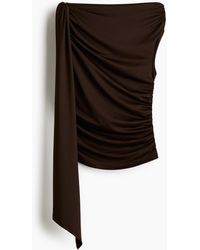 H&M - Gedrapeerde One-shouldertop - Lyst