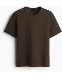 H&M - T-Shirt mit Waffelstruktur in Regular Fit - Lyst