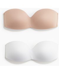 H&M - Set Van 2 Padded Bandeau-bh's Van Microvezel - Lyst
