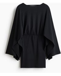 H&M - Kleid aus Feinstrick mit Cape-Ärmeln - Lyst