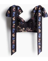 H&M - Crop-Top mit Bindeträgern - Lyst