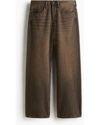 H&M - Loose Straight Jeans - Lyst