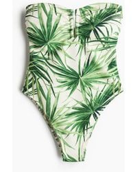 H&M - Bandeau-Badeanzug mit wattierten Cups - Lyst