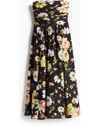 H&M - Bandeau-Kleid mit Falten - Lyst