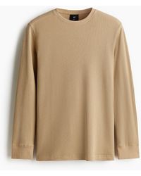H&M - Shirt aus Waffeljersey in Slim Fit - Lyst