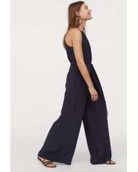h&m silk jumpsuit