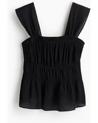 H&M - Top à effet drapé - Lyst