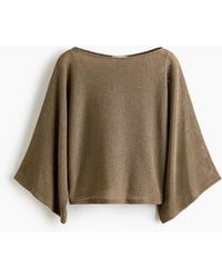 H&M - Gestricktes Shirt mit Cape-Ärmeln - Lyst