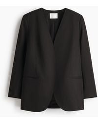 H&M - Kragenloser Blazer - Lyst