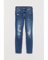 H&M Skinny Regular Ankle Jeans - Blau